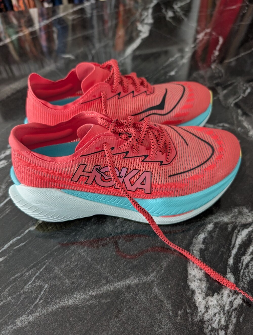 Hoka Coral & Aqua Mach 2 Performance Running Shoes